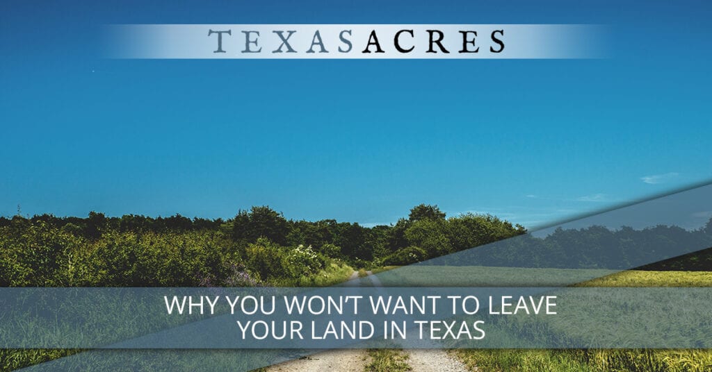 Why You Won’t Want to Leave Your Land in Texas