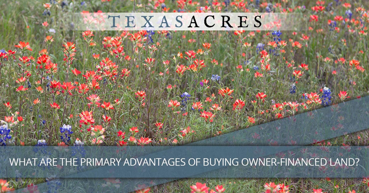 What Are The Primary Advantages Of Buying Ownerfinanced Land? Texas